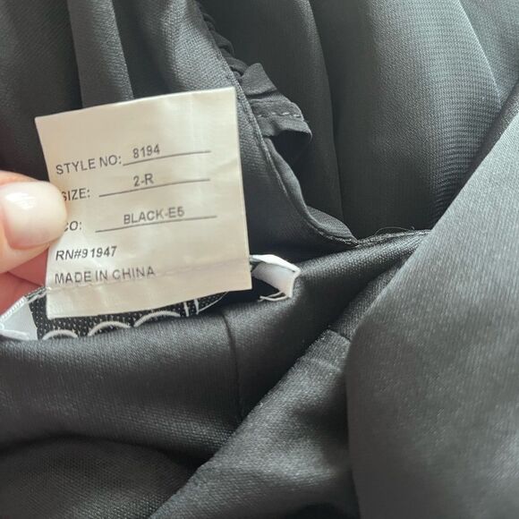 SOCIAL BRIDESMAIDS Sleeveless Tie Back Chiffon Trumpet Gown Maxi Dress NWT - Picture 5 of 9